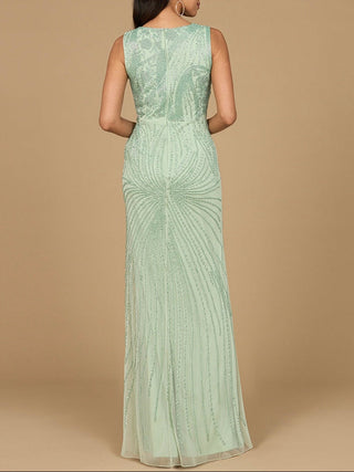 Asymmetrical, Beaded Gown - Glamourous Grace