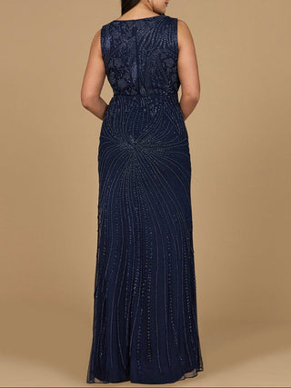 Asymmetrical, Beaded Gown - Glamourous Grace