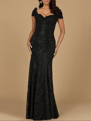 Fitted Lace Mermaid Gown - Glamourous Grace