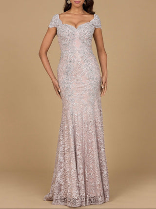 Fitted Lace Mermaid Gown - Glamourous Grace