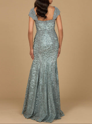 Fitted Lace Mermaid Gown - Glamourous Grace