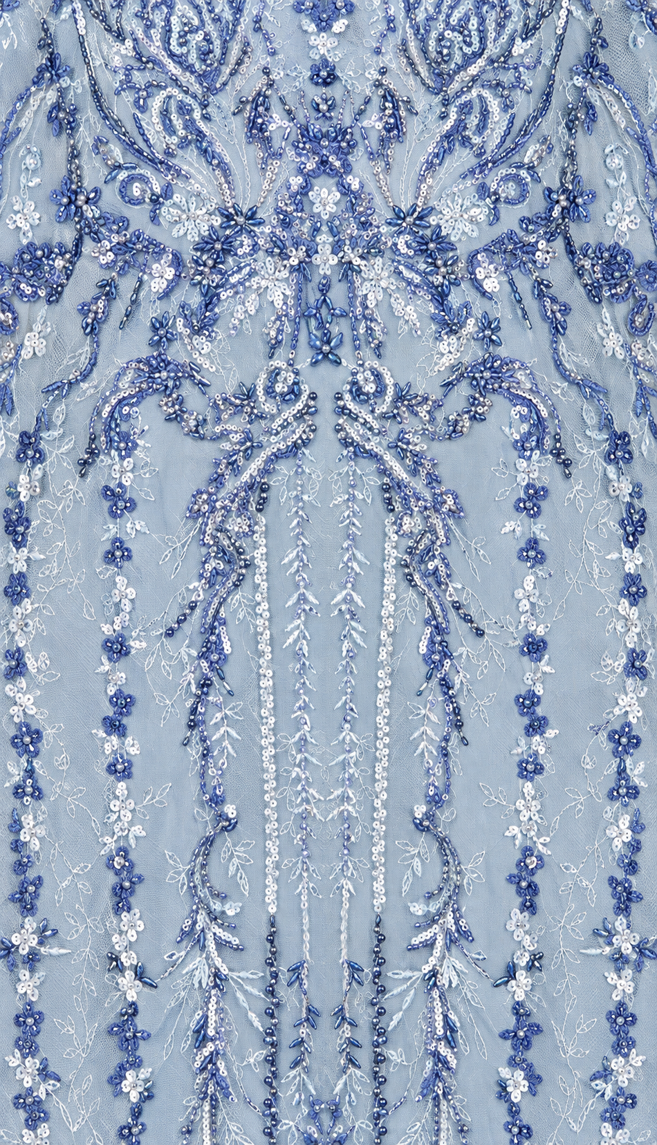 Embroidered, Cape Sleeve A-line Gown - Glamourous Grace