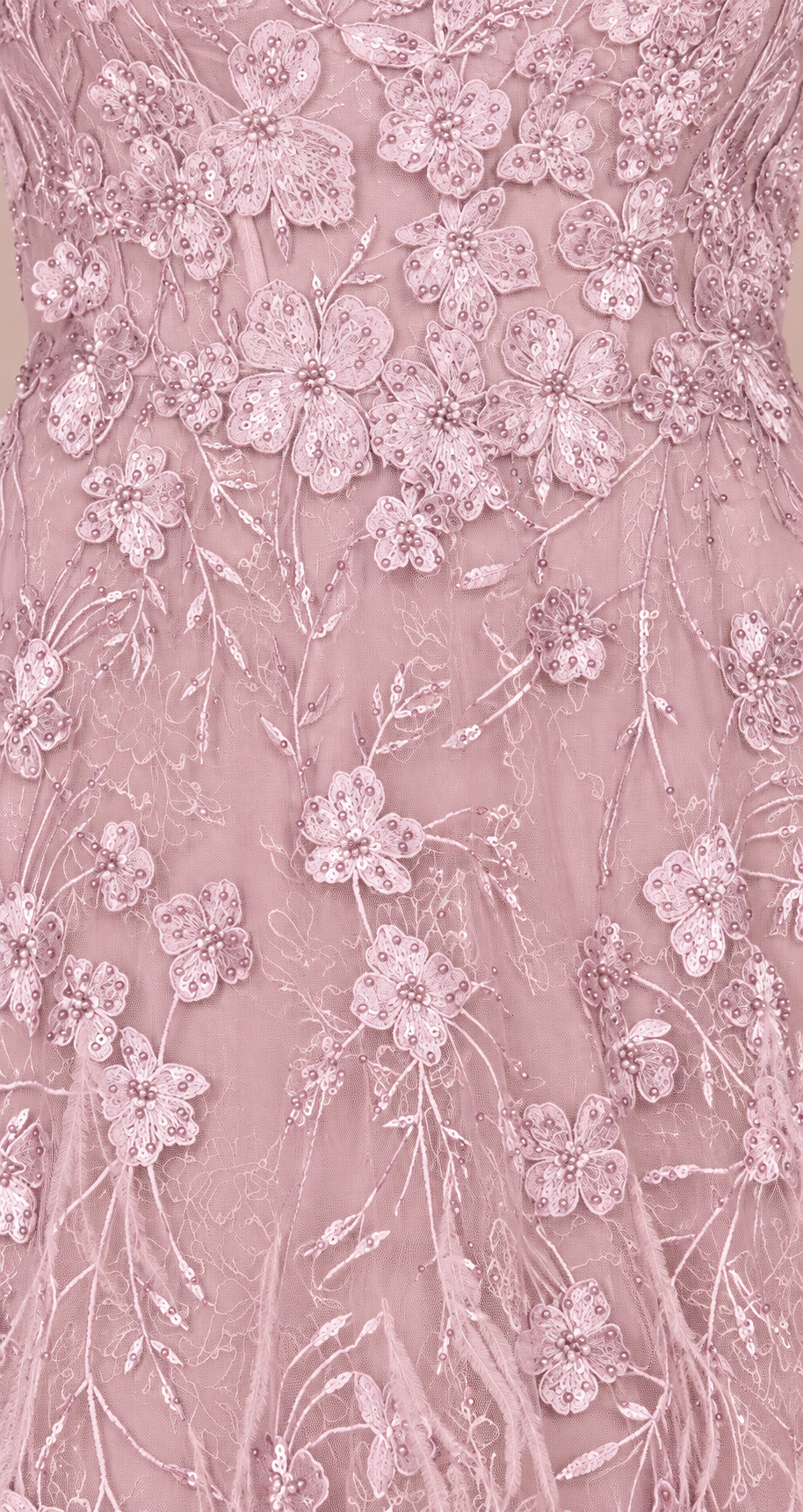 Cap Sleeves, A-line Dress with Feathers - Glamourous Grace