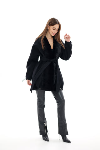 Kopenhagen Fur® Mink Italian Cashmere Wool Coat