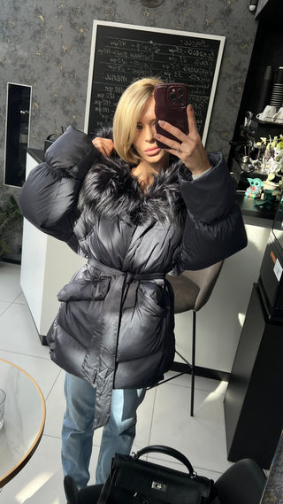 Orchid Genuine Fur Trim Down Parka
