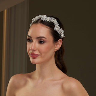 Crystal Beads and Pearl Bridal Hairvine - Glamourous Grace