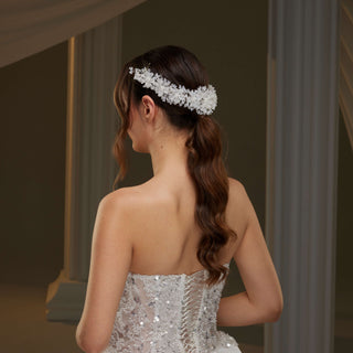 Crystal Beaded Bridal Hair Vine - Glamourous Grace
