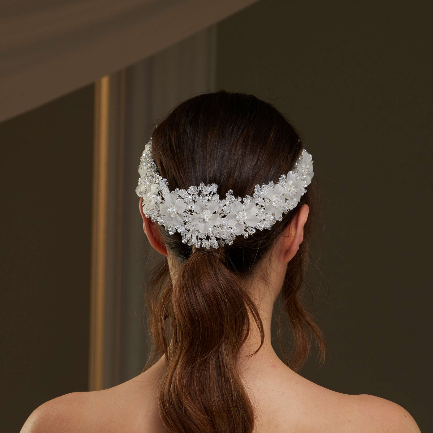 Crystal Beaded Bridal Hair Vine - Glamourous Grace