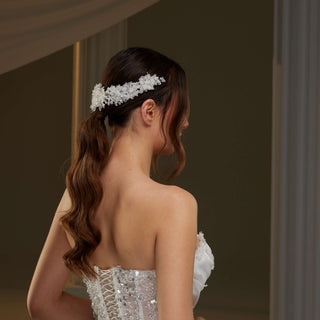 Crystal Beaded Bridal Hair Vine - Glamourous Grace