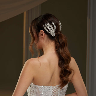 Two-Piece Rhinestone Hair Comb Set - Glamourous Grace