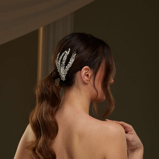 Two-Piece Rhinestone Hair Comb Set - Glamourous Grace