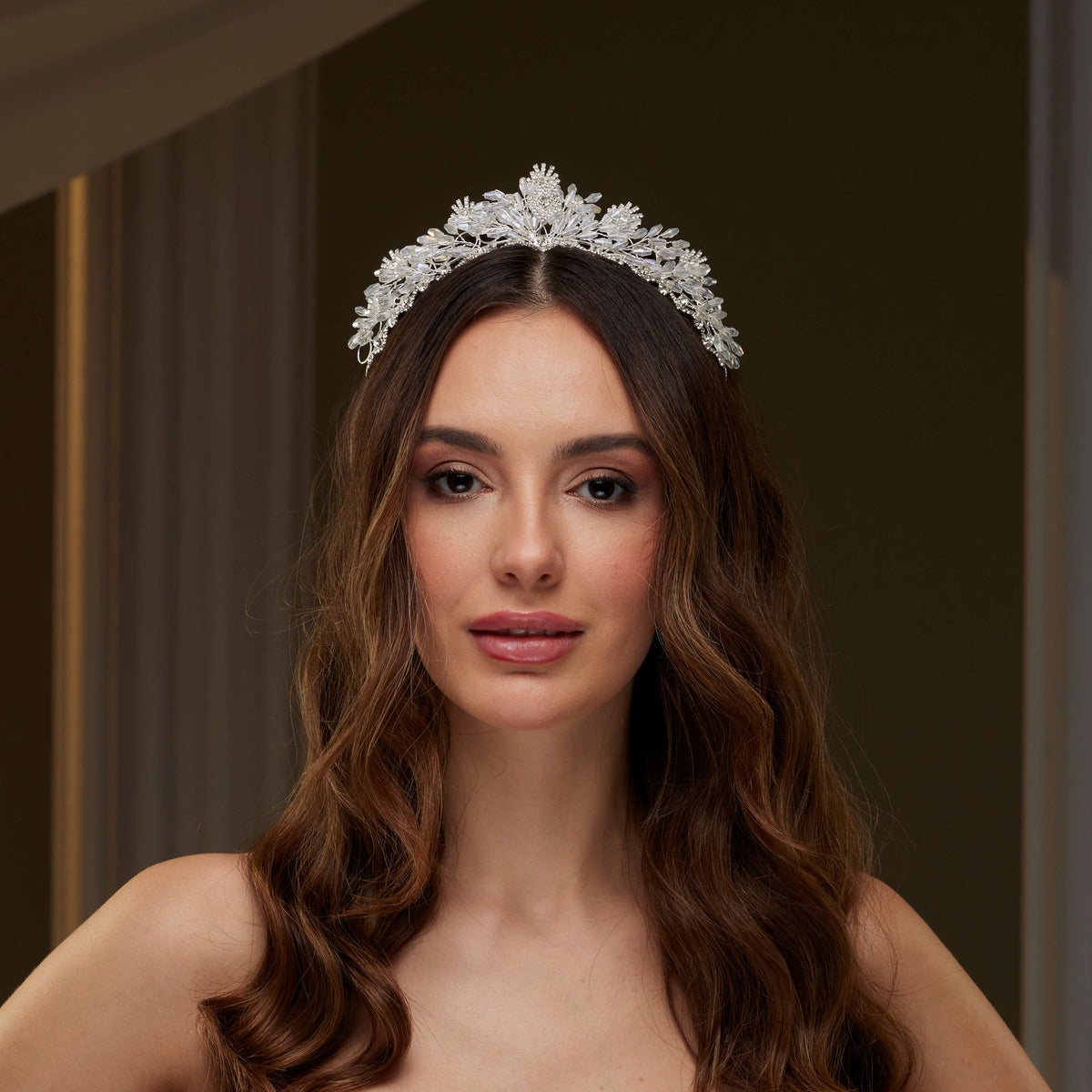 Crystal Bridal Tiara - Glamourous Grace