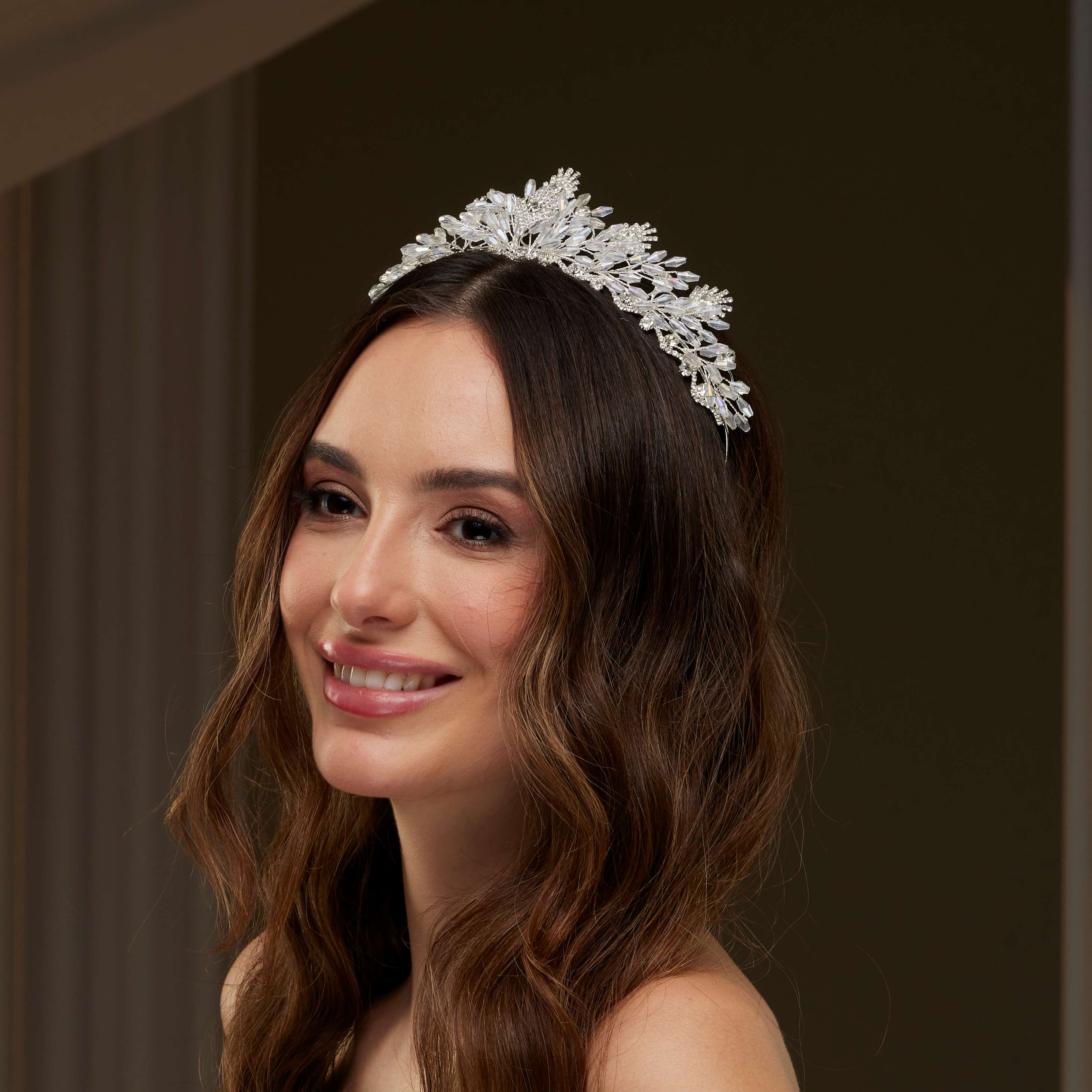 Crystal Bridal Tiara - Glamourous Grace