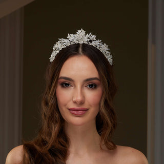 Elegant Crystal Wedding Tiara - Glamourous Grace