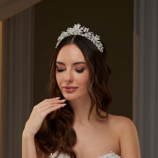 Elegant Crystal Wedding Tiara - Glamourous Grace