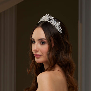 Elegant Crystal Wedding Tiara - Glamourous Grace