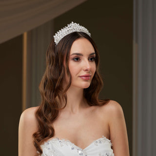 Crystal & Rhinestone Shiny Tiara - Glamourous Grace