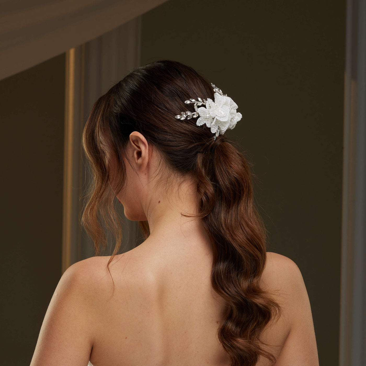 Rhinestone and Pearl Hair Comb - Glamourous Grace