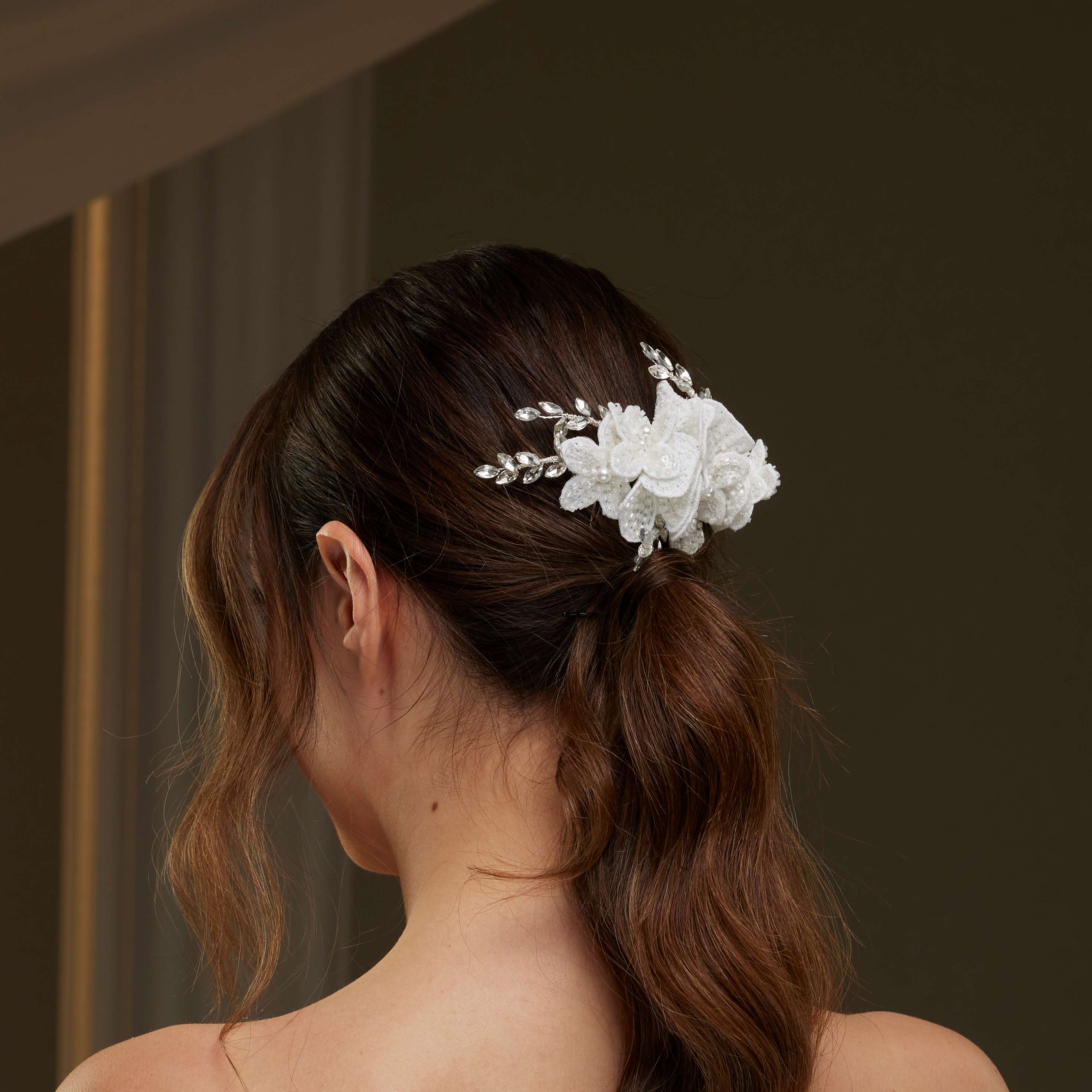 Rhinestone and Pearl Hair Comb - Glamourous Grace