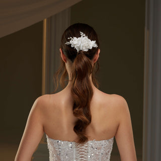 Rhinestone and Pearl Hair Comb - Glamourous Grace