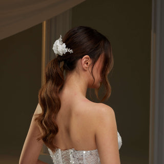 Rhinestone and Pearl Hair Comb - Glamourous Grace