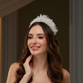 Elegant Crystal Bridal Tiara - Glamourous Grace