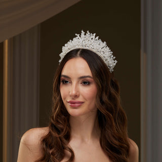 Elegant Crystal Bridal Tiara - Glamourous Grace