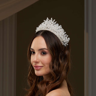Elegant Crystal Bridal Tiara - Glamourous Grace