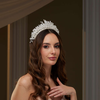 Elegant Crystal Bridal Tiara - Glamourous Grace