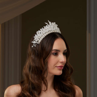 Elegant Crystal Bridal Tiara - Glamourous Grace