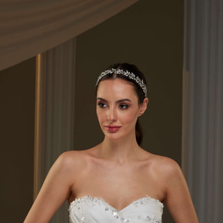 Crystal and Pearl  Hair Vine - Glamourous Grace