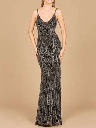 V-Neck Fitted Gown  - OUTLET - Glamourous Grace