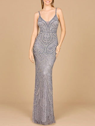 V-Neck Fitted Gown - Glamourous Grace