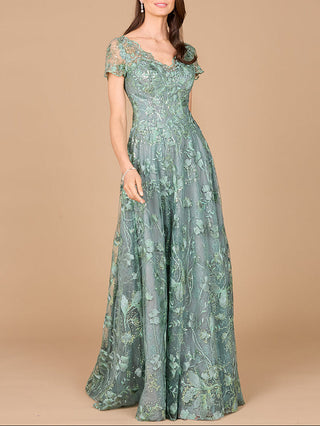 Tonal Lace Ballgown - Glamourous Grace