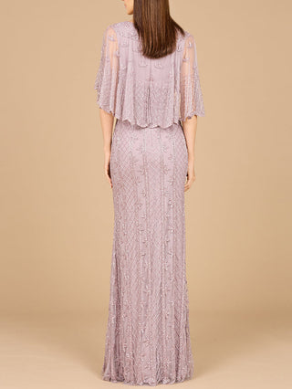 Cape Sleeve Mermaid Gown - Glamourous Grace
