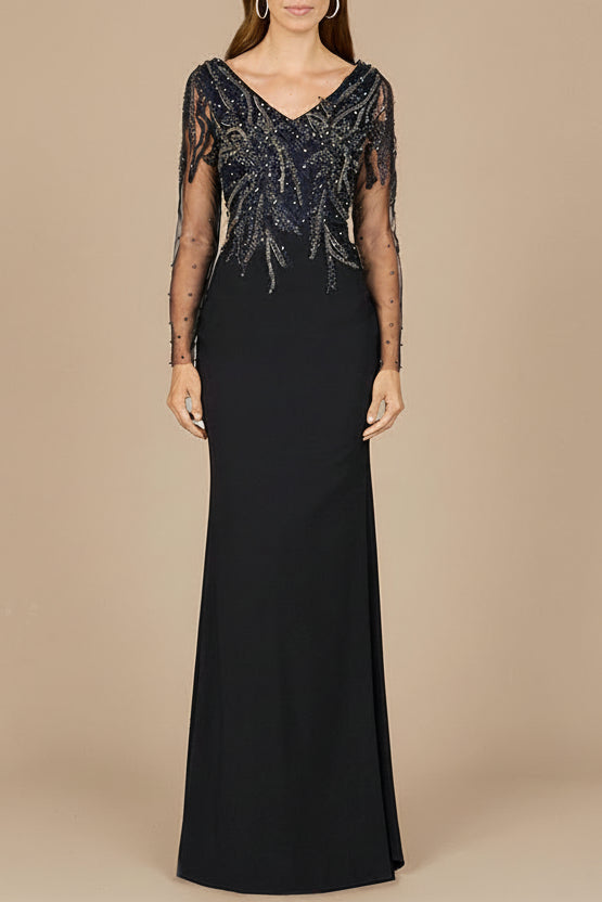 Long Sleeve Knit Gown - Glamourous Grace