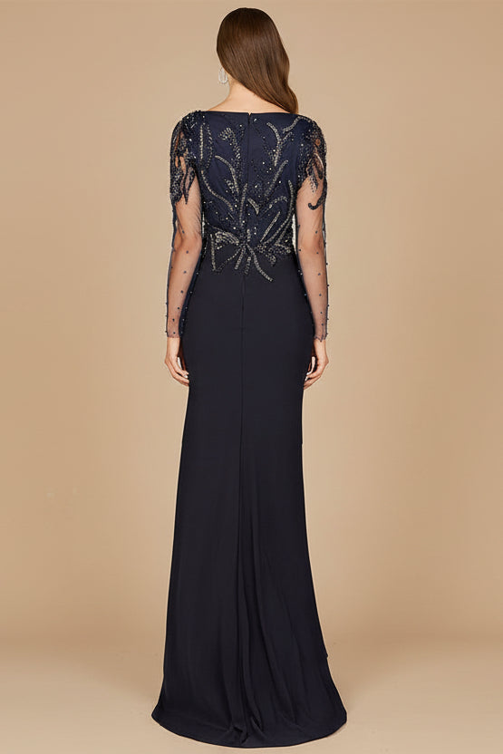 Long Sleeve Knit Gown - Glamourous Grace