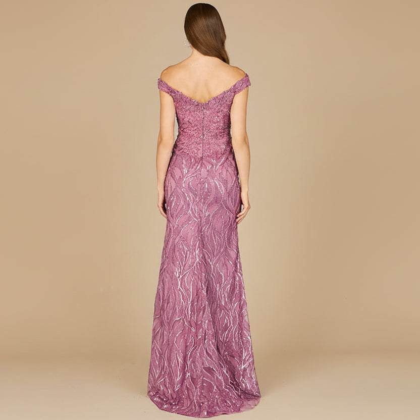 Off Shoulder, Mermaid Lace Gown - Glamourous Grace