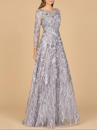 Long Sleeve Modest A-line Gown - Glamourous Grace