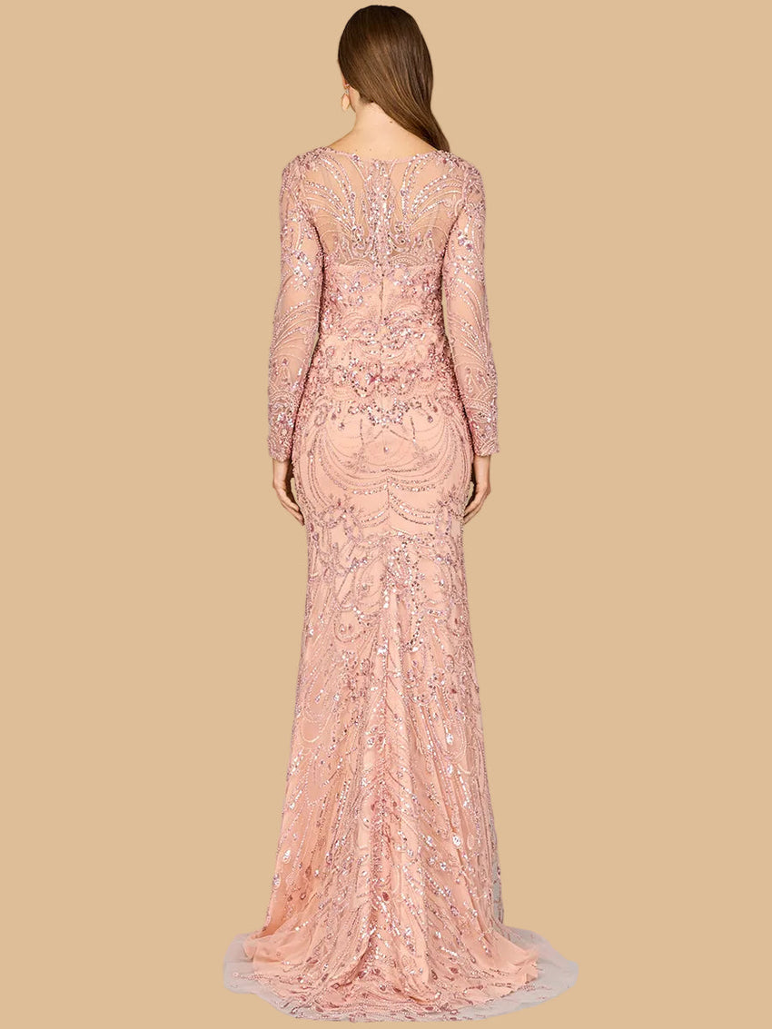 Long Sleeve Lace Gown | 29050 - Glamourous Grace