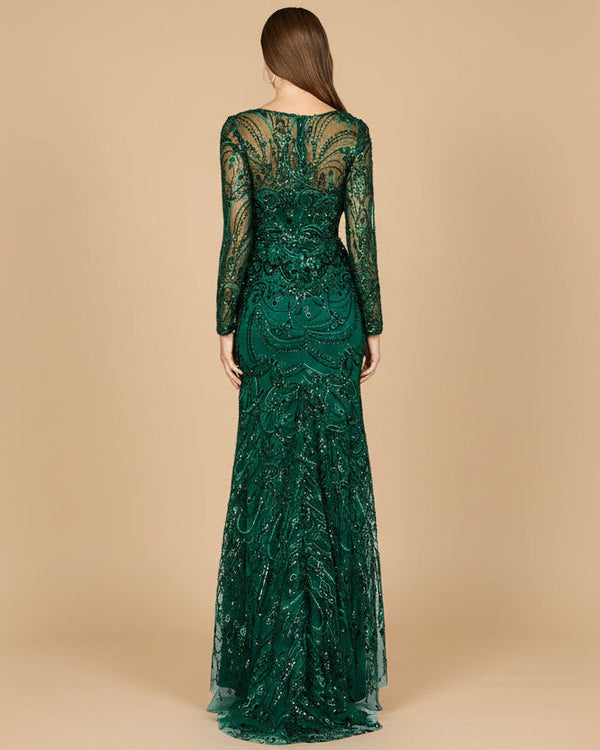 Long Sleeve Lace Gown | 29050 - Glamourous Grace