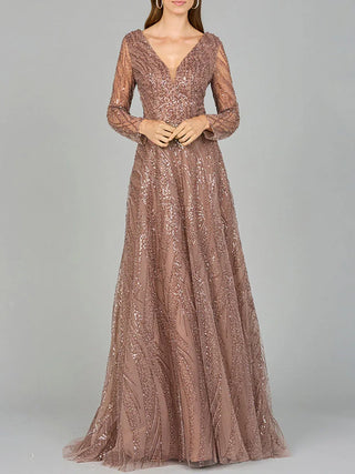 Modest Long Sleeve Ball Gown - Glamourous Grace