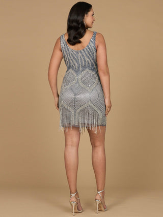 High Neck Beaded Short Dress - Glamourous Grace