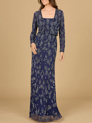 Sheath Gown with Long Sleeve Jacket - Glamourous Grace