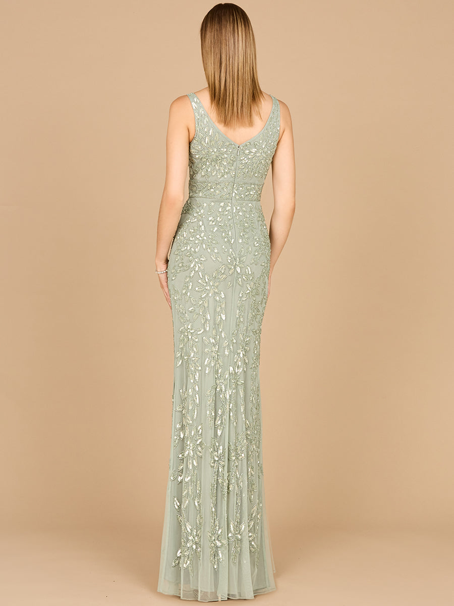 Embellished Gown with Slit - OUTLET - Glamourous Grace