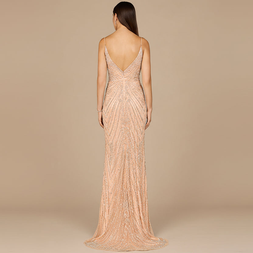 Spaghetti Strap Beaded Dress - Glamourous Grace