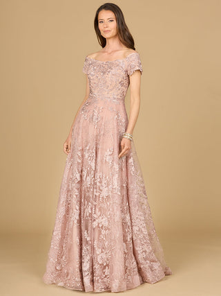 Off Shoulder A-Line Gown | Lara 29122 - Glamourous Grace