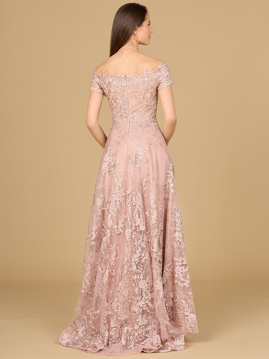 Off Shoulder A-Line Gown | Lara 29122 - Glamourous Grace