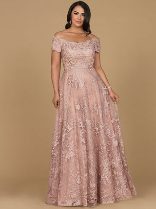Off Shoulder A-Line Gown | Lara 29122 - Glamourous Grace
