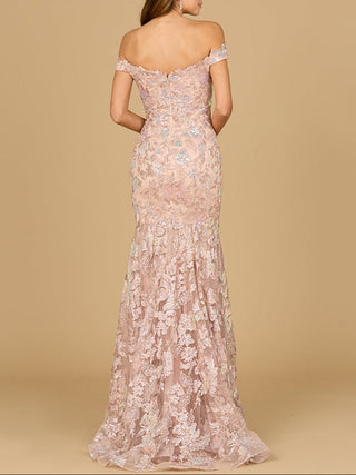 Off Shoulder Mermaid Beaded Gown - Glamourous Grace